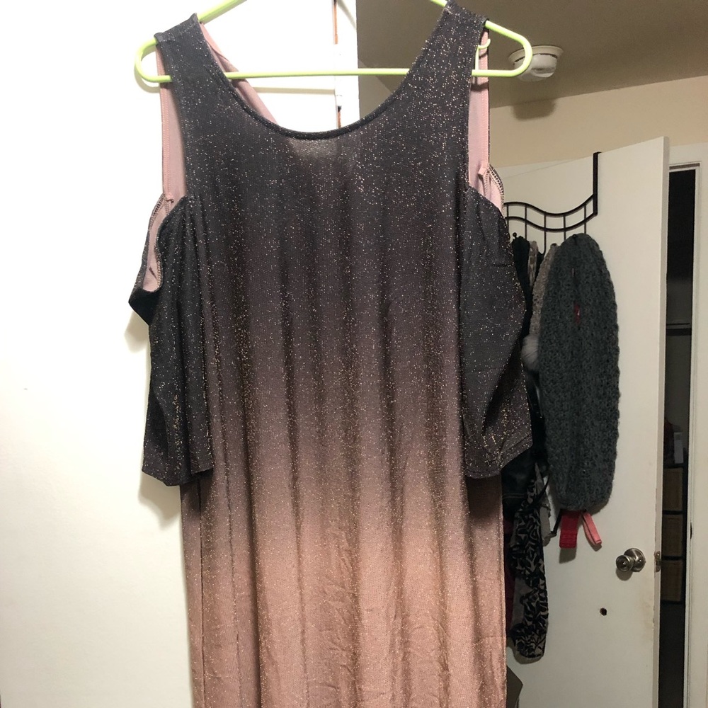 Sheer Foley ombré dress